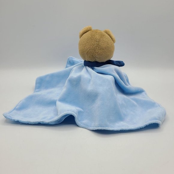 Carters I Love My Mom Blue Fleece Satin Lovey Security Blanket Rattle - Picture 4 of 8
